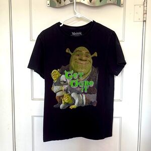 Dreamworks Black Shrek Graphic T-Shirt Size M